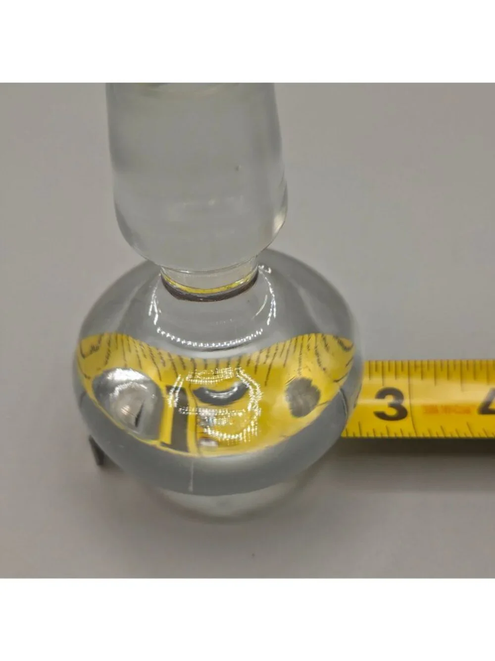 Clear Glass Decanter or Bottle Stopper Replacement Flat Top Tapered Stem
